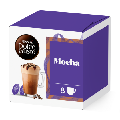 Front view of Mocha (16 pods) box