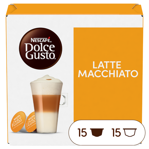 Front view of Latte Macchiato (30 pods) box