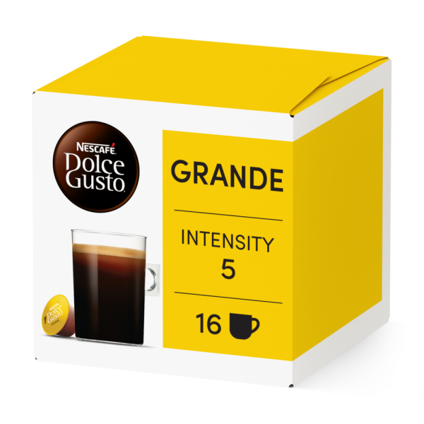 Front view of Grande (16 pods) box