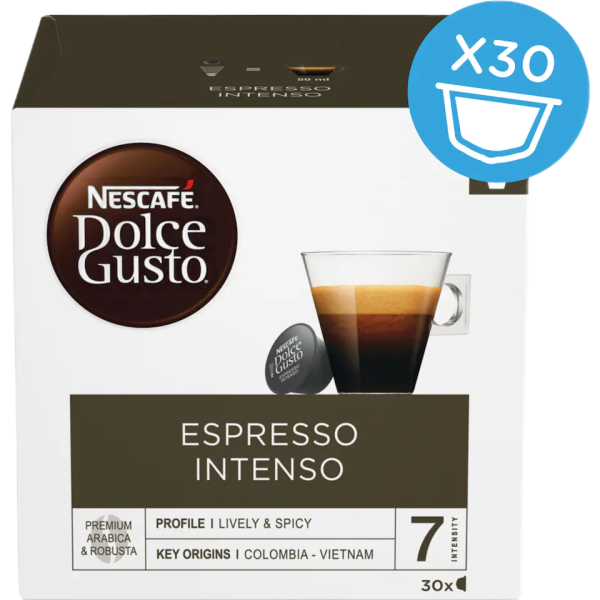 ESPRESSO INTENSO 30 KAPSELIA PAKKAUKSESSA